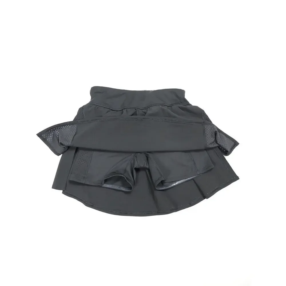 SPANX Black Performance Athletic Skort Built-In Shorts Tennis Golf Pickleball S